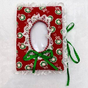 Christmas Wreath Photo Book Album 12 Pages/24 Photo for 4x6 Photos w/Cutout